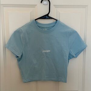 YoungLA Light Blue Women's Crop Top